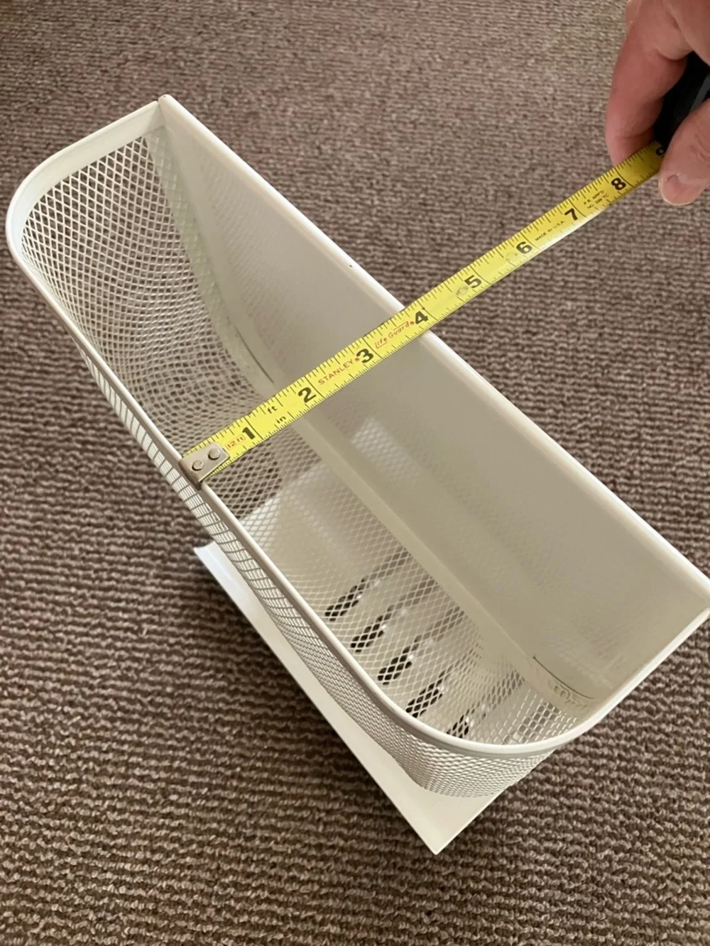IKEA White Metal Mesh Wall Organizer DRÖNJÖNS Design Johanna Jelinek